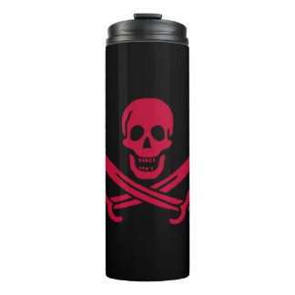 Termo Bandera pirata de Calico Jack Cráneo y espadas esc