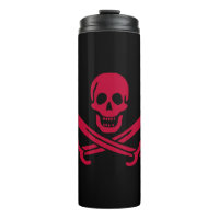 Bandera pirata de Crimson Skull & Swords Jack en C