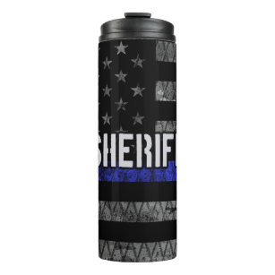 Termo Bandera policial del sheriff angustiada