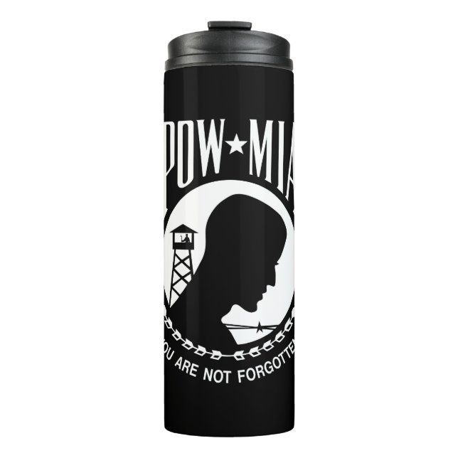 Termo Bandera POW MIA: Soldados desaparecidos de la Guer (Anverso)