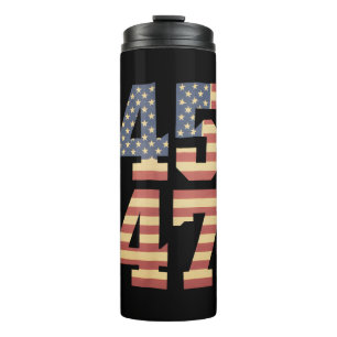Termo Bandera Trump 45 47 Vintage América EEUU
