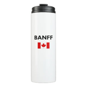 Termo Banff Canadá Bandera Canadiense Color claro