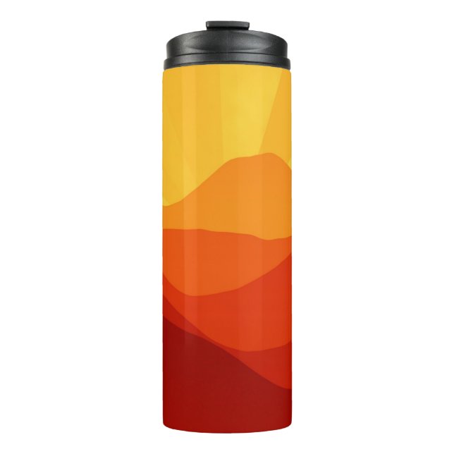Termo Banner de las montañas Sunset (Anverso)