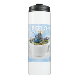 Termo Barcelona en un Skyline de la Sagrada Familia