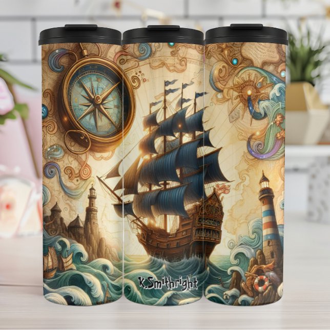Termo Barco pirata en alta mar (Subido por el creador)