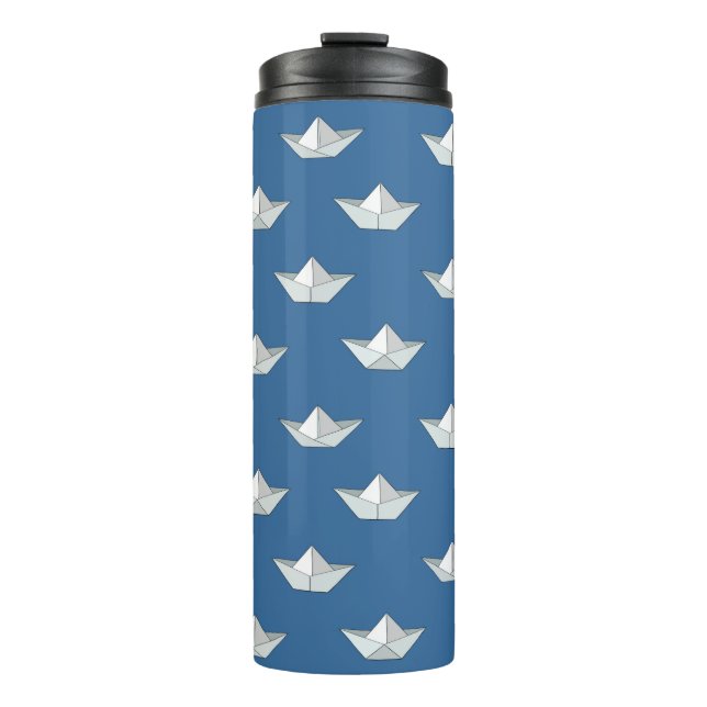 Termo Barcos de Origami en el modelo del agua (Anverso)