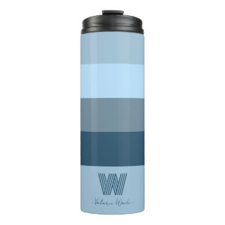 Termo Bares Azules Mínimos Tumbler Termal Monograma