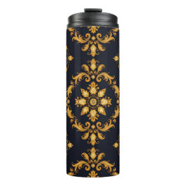 Termo "Barockes Ornament-Muster in Gold und Schwarz"