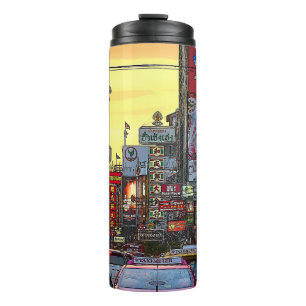 Termo Barrio chino en Bangkok Tailandia - Foto alterada