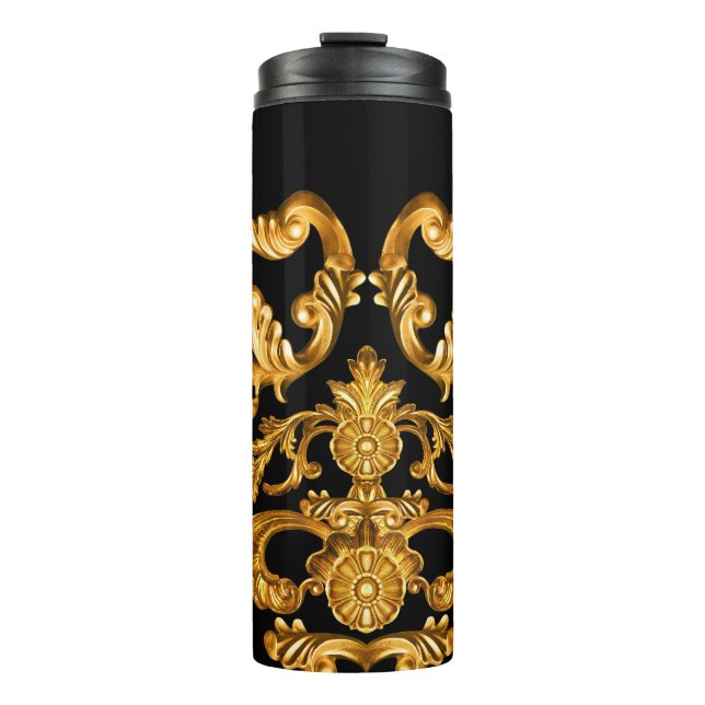 Termo Barroco dorado, elementos ornamentales. (Anverso)