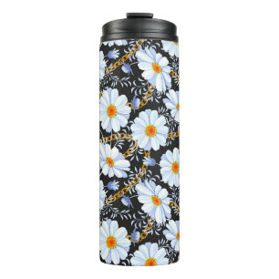 Termo Barroco dorado: Textura de la cadena floral