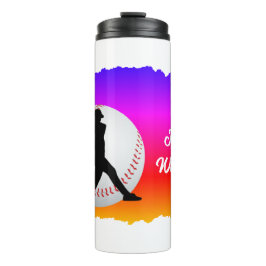 Termo Baseball with player and ball Colorful