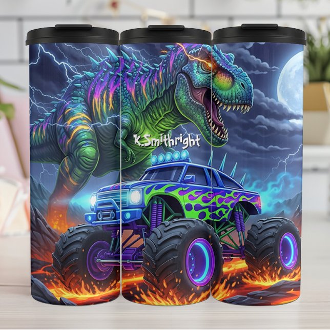Termo Batalla de Camión Monstruo Dinosaurio Feroz (Subido por el creador)