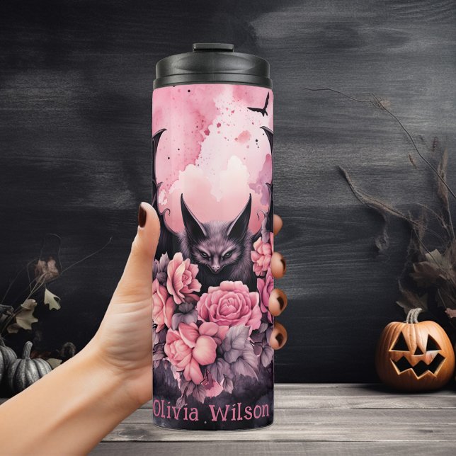 Termo Batalla floral de Gótico rosa y negro personalizad (Subido por el creador)