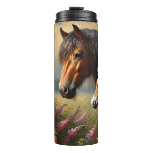 Termo Bay Mare con pintura de Foal Wildflowers