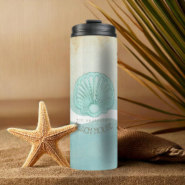 Termo Beach House Clam Shell Aqua Blue ID623