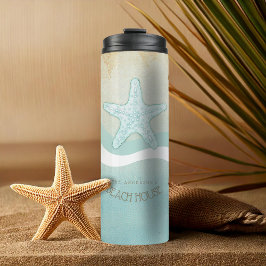 Termo Beach House Nautical Starfish Aqua Blue ID623