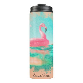 Termo *~* Beach Ocean Sea Nautical Pink Toy Flamingo