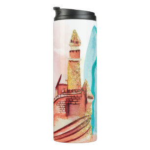 Termo *~* Beach Ocean Sea Nautical Sand Castle Surf Boar