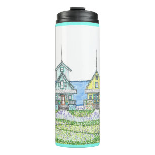 Termo Beach Shack Life 1; Tumbler térmico; cian