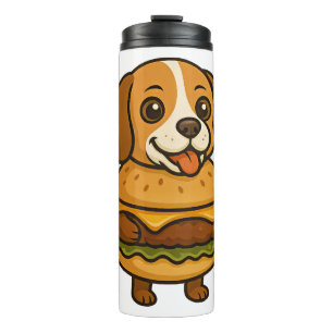 Termo Beagle Divertido con Hamburguesa Criatura Mitológi