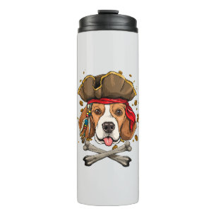 Termo Beagle Dog Pirate Jolly Roger Flag