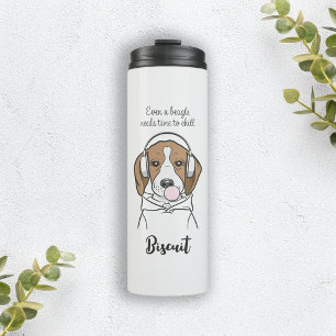 Termo Beagle escalofriante con chicle Lindo perro divert