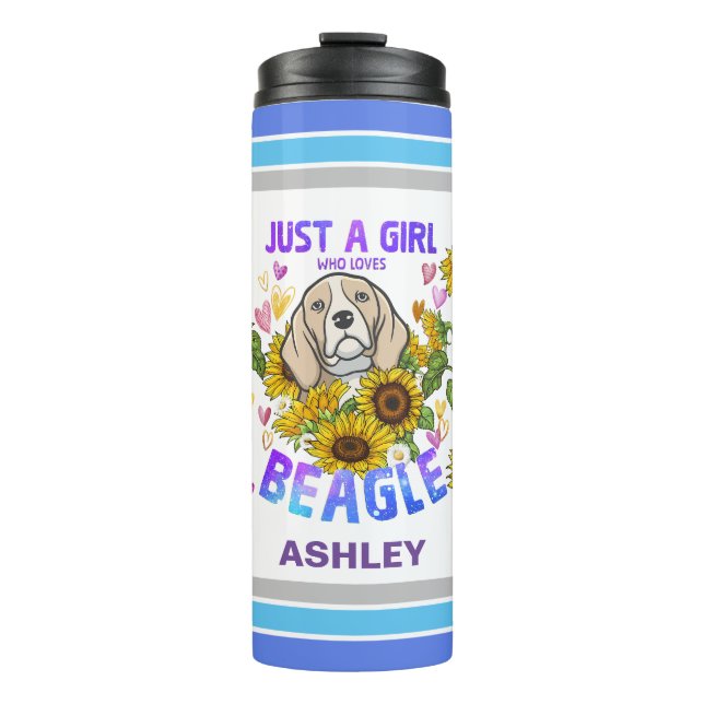 Termo Beagle Lover Sunflower Trainer Floral (Anverso)