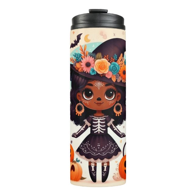 Termo Beautiful little witch halloween party (Anverso)