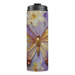 Termo Beautiful Purple Butterfly and Flowers