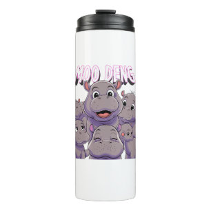 Termo Bebé Adorable Hippo Sólo Un Chica Que Ama Moo Deng