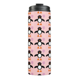 Termo Bebé rosado lindo Tumbler térmico pingüino