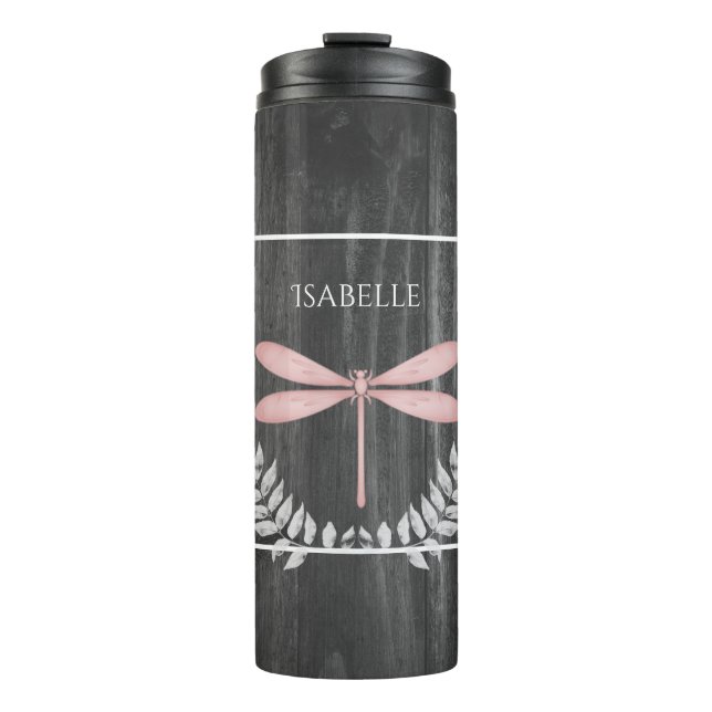 Termo Beber rosa Tumbler térmico personalizado ruso (Anverso)