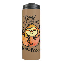 Termo Bebida caliente del café de la pereza