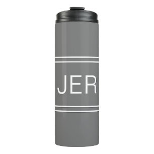 Termo Bebida con iniciales de monograma personalizadas e