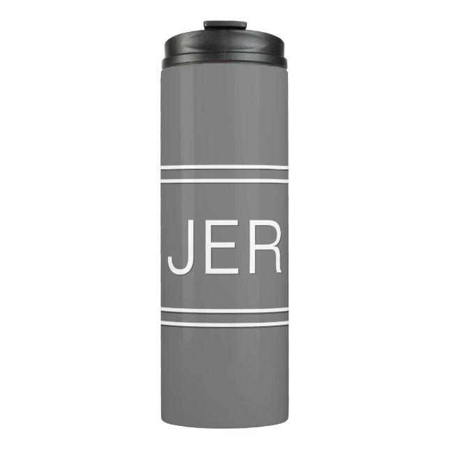 Termo Bebida con iniciales de monograma personalizadas e (Anverso)
