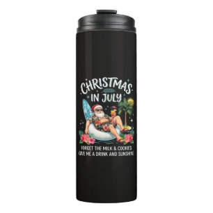 Termo Bebida de vacaciones de Santa Navidad en Julio