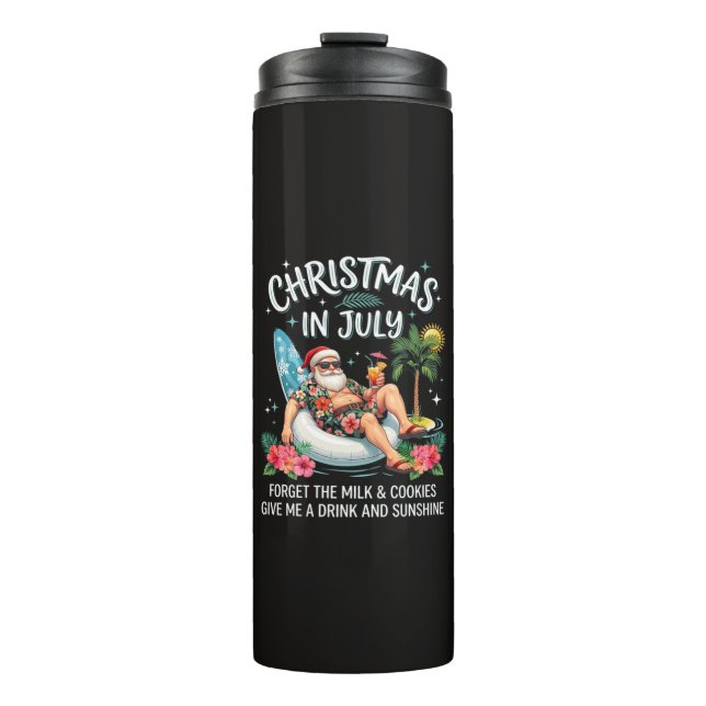Termo Bebida de vacaciones de Santa Navidad en Julio (Anverso)