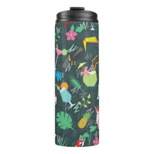 Termo Bebidas De Aves Tropicales: Vibrantes Sin Mar.