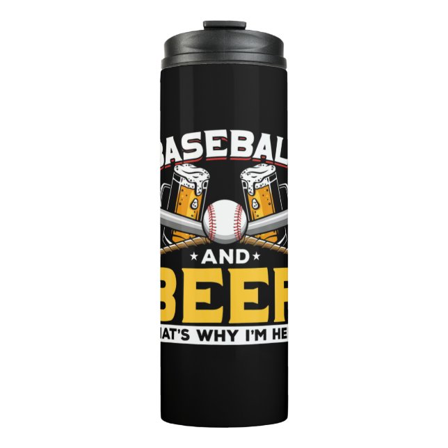 Termo Beer Drinker Baseball Beer Humor Birthday (Anverso)