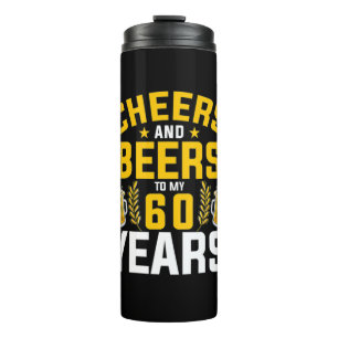 Termo Beer Drinker Saludos Y Cervezas A Mis 60 Años De N