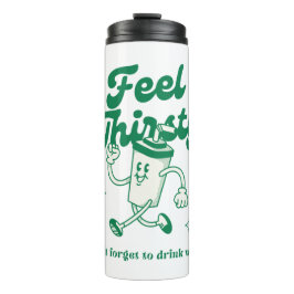 Termo beige verde ilustrativo lindo cita divertida