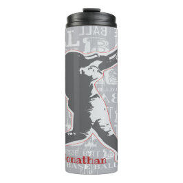 Termo Béisbol Jugador Diseño Termal Tumbler