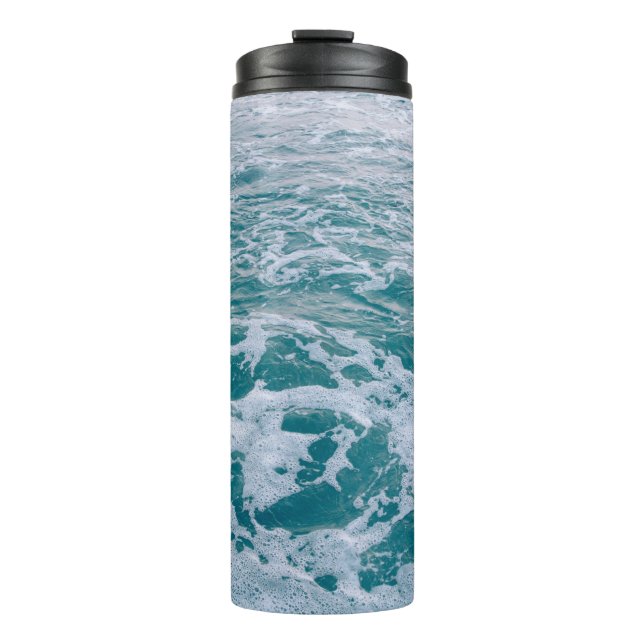 Termo Bella olas de mármol marino texturehipster,backgro (Anverso)