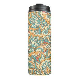 Termo bellas flores sin costura. vintage floral