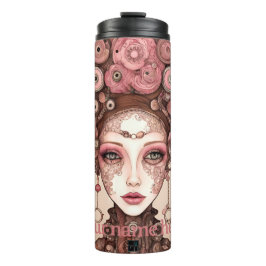 Termo BELLEZA DE STEAMPUNK FANTASY ART PINK Thermal Tumb