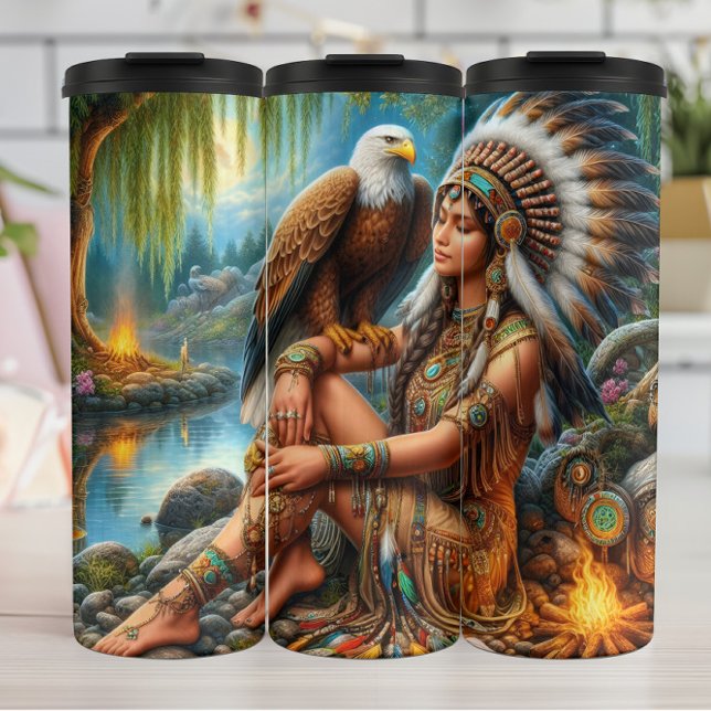 Termo Belleza Nativa Americana, Águila Guardiana, Místic (Subido por el creador)