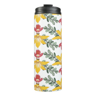 Termo Belleza Orquídea: Elegancia De Patrón Floral.