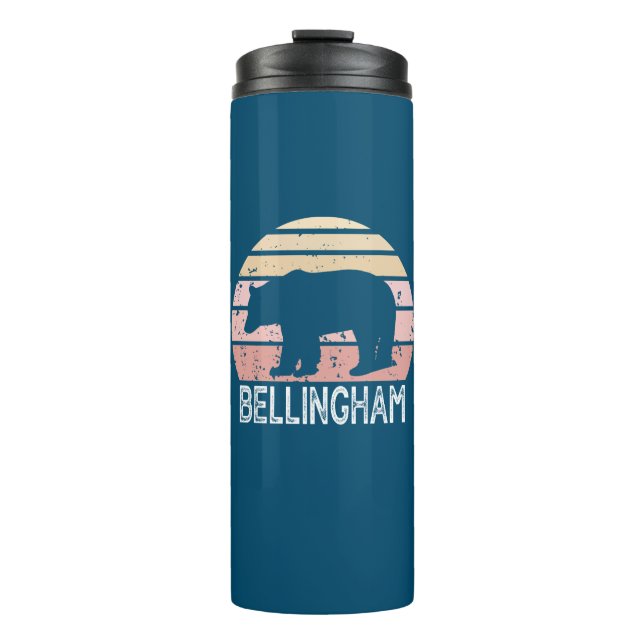 Termo Bellingham Washington Retro Bear (Anverso)