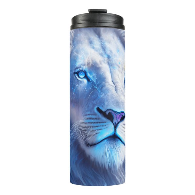 Termo Bello León Místico Blanco con Ojos Azules   (Anverso)